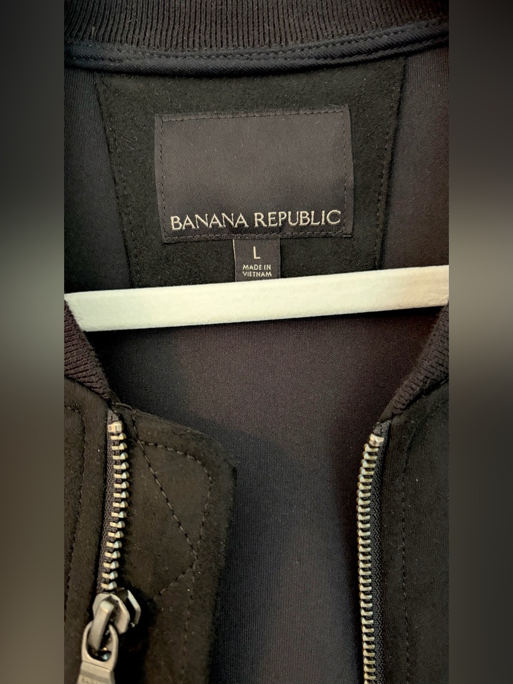 Banana Republic Men's Black Bomber Jacket - L - Picture 5 of 6